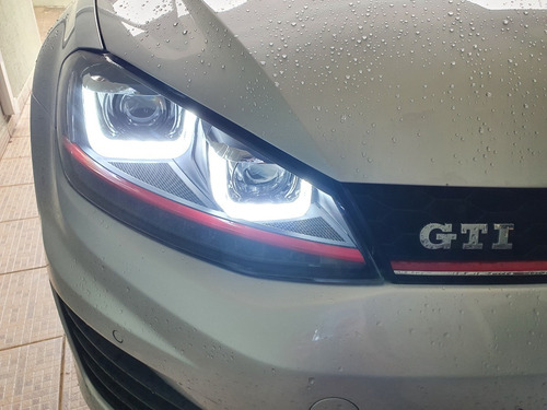 Farol Led Duplo U Golf Gti Tsi 14 15 16 17 Friso Vermelho