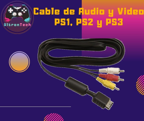 Cable Audio Y Video Av Playstation (ps One, Ps2, Ps3)