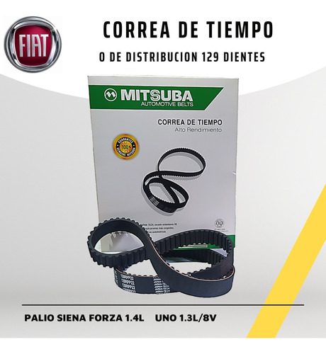 Correa De Tiempo Fiat Palio Siena Forza 1.4/8v Uno Fire 129d