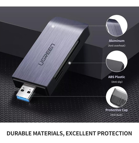Usb 3.0 Card Reader Ugreen 4 En 1 R-w Sd/tf/ms/compact Flash
