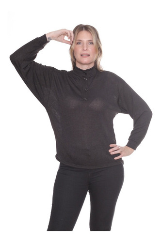 Imagen 3 de 8 de Sweater Dama Talles Grandes De Lanilla Con Cuello - Mujer