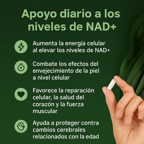 Nicotinamide Riboside Liposomal 900mg + Resveratrol Energía Sin Sabor