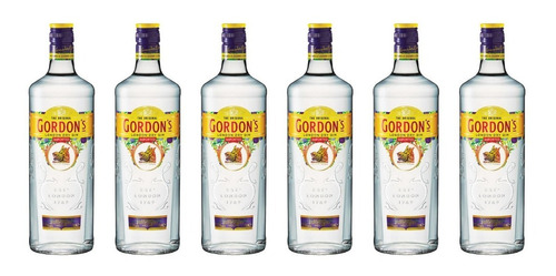 Gin Gordons 700ml London Dry X6 Unidades Zetta Bebidas