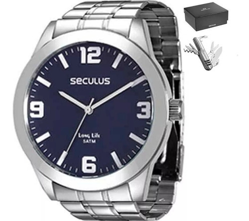 Relogio Seculus Masculino Longlife + Brinde