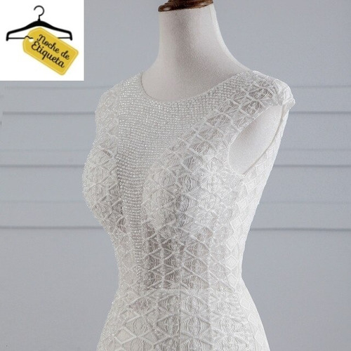 Vestido De Novia Corte Sirena Encaje Bordado