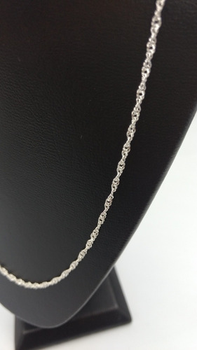 Imagen 5 de 6 de Cadena De Pura Plata Pureza 925 Tejido Torzal De 60cm Unisex