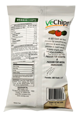 Veggie Chips Ve Chips 42.5gr/24pz
