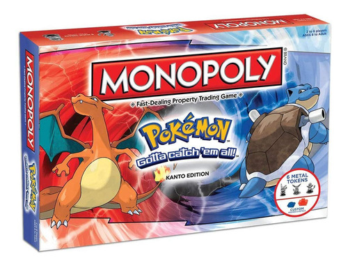 Juego De Mesa Kreiz Monopoly Pokemon Kanto Edition Con Pikac
