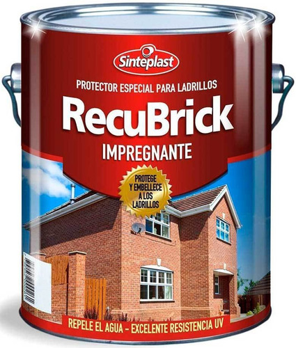 Recubrick Impregnante Incoloro 20l Sinteplast Ladrillos