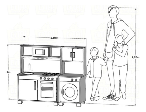 Kit Cozinha Infantil E Máquina De Lavar Infantil Cor Rosa Bebê