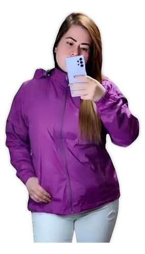 Chaqueta Corta Viento Mujer Con Malla Ultra Liviana Impermeable