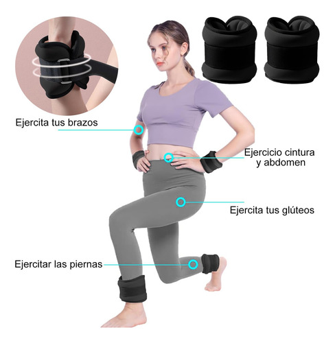 2 Piezas Polainas Para Tobillos Y Muñecas 1kg, Pesas Para