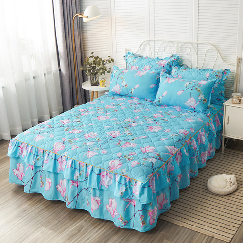 Falda De Cama De 150cm X 200cm C/funda De Almohada, Doble