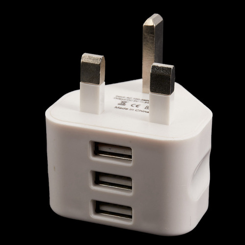 2 Adaptadores De Cargador De Pared Usb Universal De 3 Pines