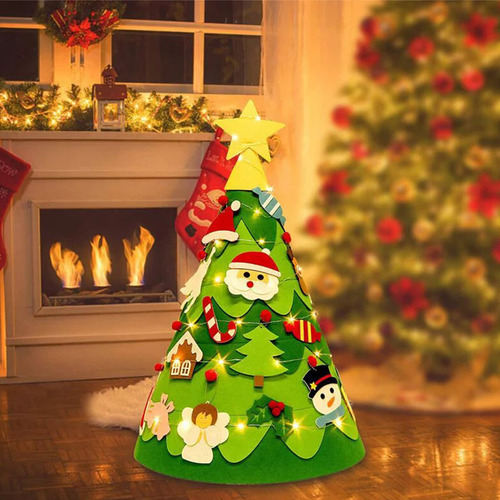 Árbol De Navidad De Fieltro De Juguetes Para Niños Diy 100cm