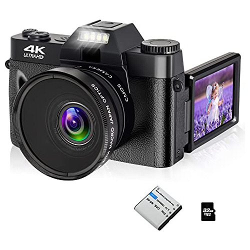 Cámara Digital 4k Fotografía, Cámara De Video Fhd De...