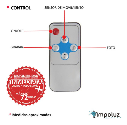 Mini Camara Espia Detector Humo Sensor Movimiento / Impoluz