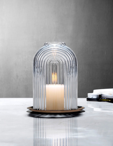 Imagen 6 de 9 de Portavela Fanal Campana Cristal Velas Nude 21 Cms Mediano X1