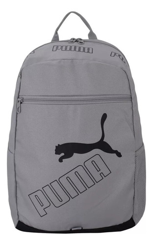 Mochila Phase Backpack II 21L Cor Concrete Gray Desenho Do Tecido Liso Puma