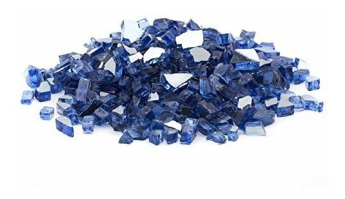 1/4  Reflective Fire Glass Azul Cobalto 10 Lb