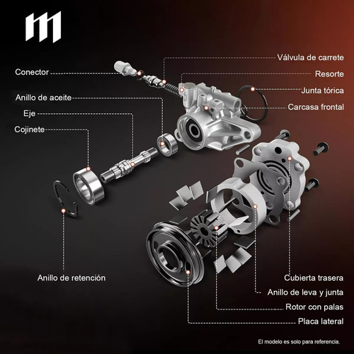 Bomba De Dirección 44310-0k130 Hilux 2.7l/2.8l 2016-2024