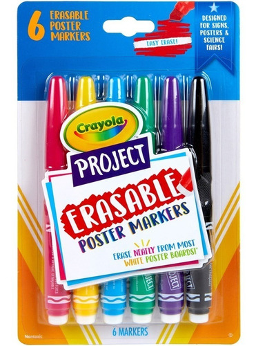Crayola Blister X 6 Marcadores Para Pizarra Borrables