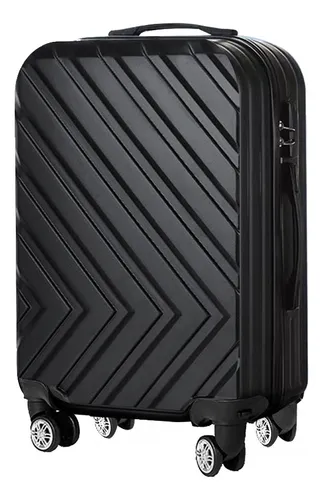 Mala De Viagem Para Bordo Rodinhas 360 Graus Em Abs Pp 10kg Cor Preto