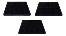 Comprar 03 Bandejas Porta Jóias Sem Capa - Quadriculada - Semi-jóias Cor Preto