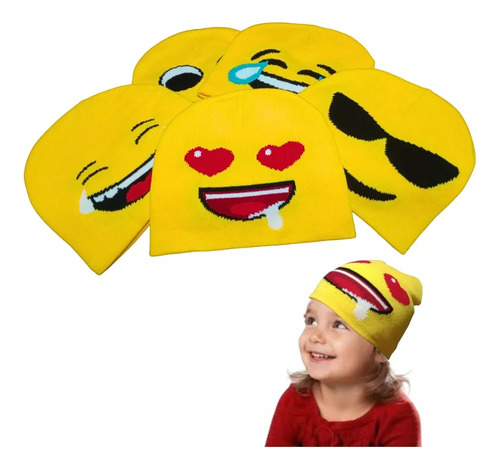 X12 Gorro Rocky Infantil Emoji Souvenir Fiesta Emoticon