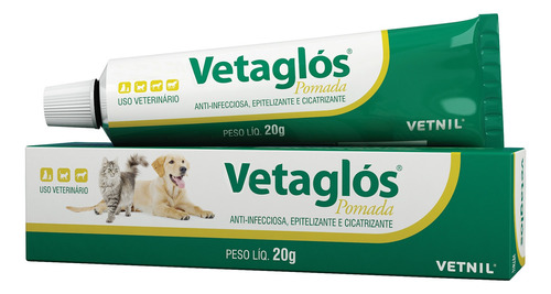 Vetaglos 50g Pomada Cicatrizante Para Cães E Gatos - Vetnil