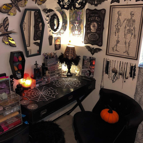 Gothvanity Espejo De Ataúd  Decoración De Halloween Para Do