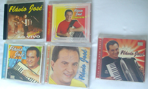 Cinco Cds Do Cantor De Sanfoneiro De Forró Flávio José. (Usado)