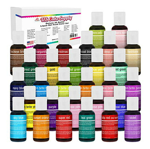 Set De 31 Colores De Alimentos  Liqua-gel 2.3 Oz - Kit De 30