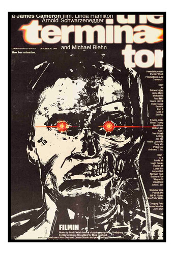 Cuadro Premium Poster 33x48cm Terminator Inicios Sci Fi