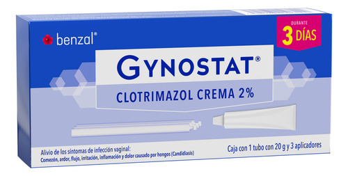 Crema Gynostat Benzal Clotrimazol 2% 3 Aplicadores 20gr Anti