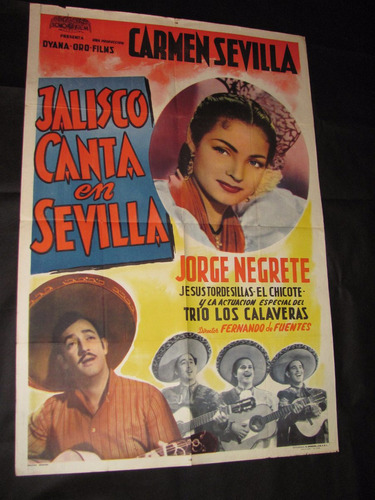 Afiche Antiguo  Con   Carmen  Sevilla