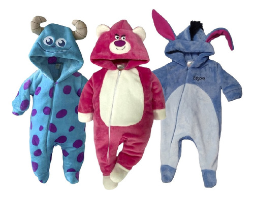 Kit 3 Mamelucos Disney Sulley, Lotso, Eeyore A Precio De 2