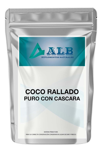 Coco Rallado Puro Con Cascara 250 Gr Alb