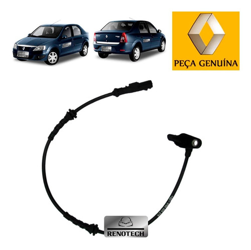 Sensor Abs Tras Esq Logan 1.0 1.6 8v 16v 07 A 14 479000527r