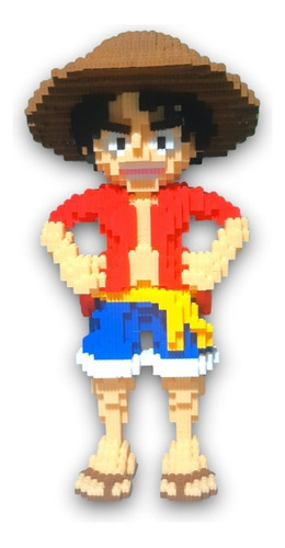 Figura Rompecabezas 3d Mini Blocks Armable Luffy One Piece Cantidad De Piezas 4500