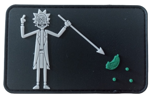 Parche Táctico Pvc Rick Morty Blackbeard Jolly Roger Airsoft