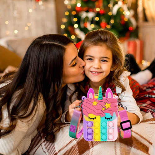 Monedero Pop Bag Civan Con Forma De Unicornio Con Juguete Pa