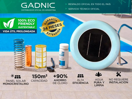 Ionizador Solar Sustentable Ahorra Cloro Pileta Antisarro