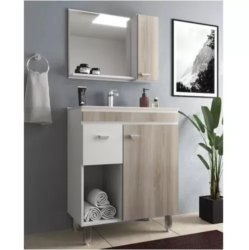 MUEBLE AÉREO PARA BAÑO CON BACHA + ESPEJO CON REPISA - Castro