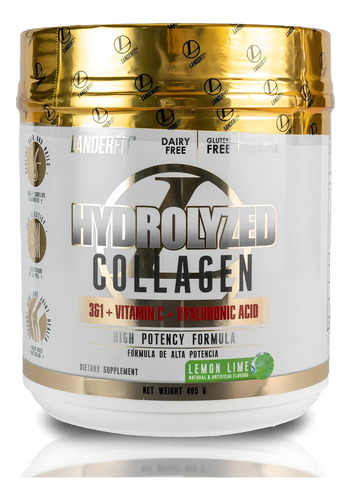 Colágeno Hidrolizado Tipo 1 Y 3 Ácido Hialuronico Landerfit