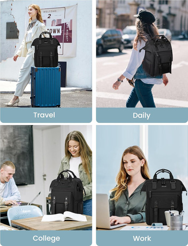 Mochila Para Computadora Portátil Para Mujer, Mochila De Via