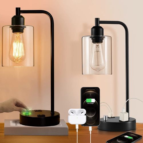 Imagen 2 de 7 de Lámpara De Mesa De Noche Moderna.