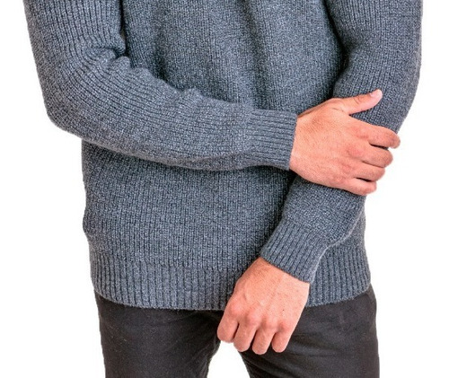 Imagen 3 de 4 de Sweater De Hombre Grueso Pullover Cuello Redondo