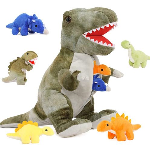 Muiteiur T-rex - Juguete De Peluche Suave Con Cremallera En 