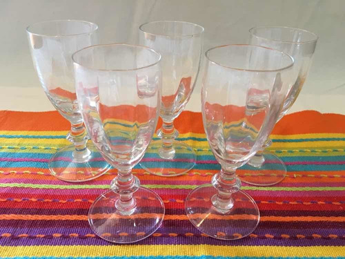 Copas De Cristal D´ Arques Con Biselado Para Aperitivos 